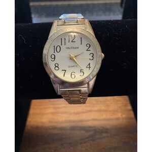 Waltham Ladies Watch WTH 21 Quartz Silver Tone Case Stretch Band New Battery